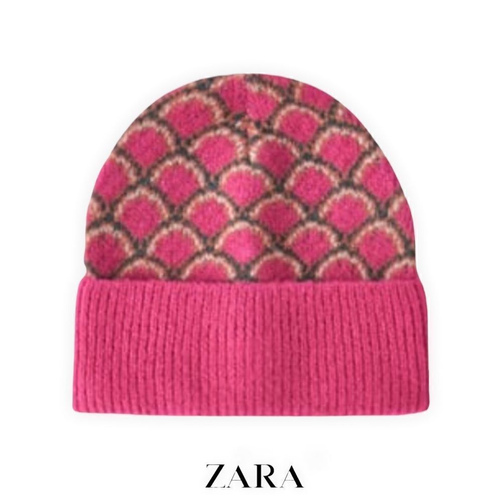 ZARA Kids | Dark Fuchsia | RETRO KNIT HAT